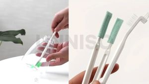 Sikat Pembersih Botol Pembersih Celah Botol Susu Sikat Cangkir Alat Pembersih Celah 3pcs/set