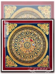 New 2025 Cross Stitch Kit Handmade Cotton Thread Living Room Entrance Six-Syllable Mantra Tibetan Thangka Embroidery Modern Simple Style