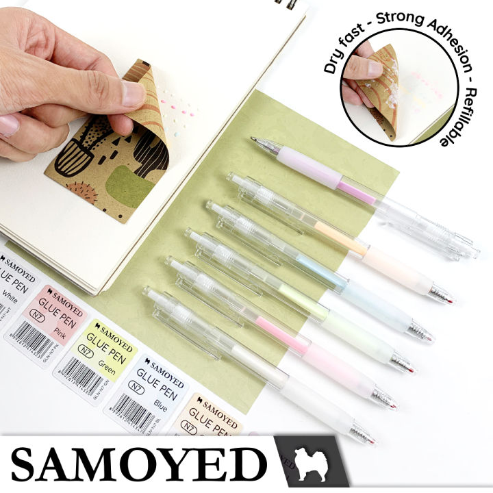 Pulpen / Pena Lem Cair Warna Kertas / Paper / DIY / Craft Colour Liquid Glue Pen Samoyed GLN-N7