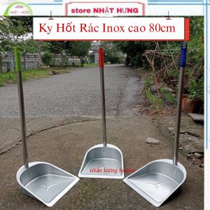 Ki Hốt Rác Cao 80cm Cán INOX mặt NHÔM cao Cấp