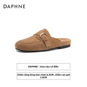 Daphne | Dép Lười Mules Mũi Bọc Kiểu Mới Thu Thoải Mái