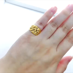 Yon Hing Cincin Coco Lipan Pelbagai Saiz 13 18.5 Emas 916