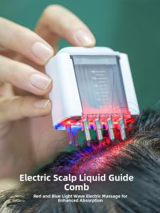 Electric Rollerball Scalp Massager Red Light Therapy Hair Growth Fluid Delivery Device Rechargeable Personal Care Tool