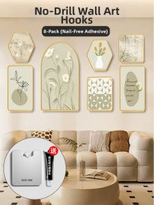 FUXINZHI | Stainless Steel No-Drill Mark-Free Hook for Picture Frames Wall Hanging