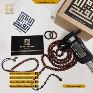 Tasbih Kokka 7mm Tasbih Kaukah Bersertifikat Keaslian dan Bergaransi Tasbih Kaokah Koka
