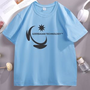 Sanrio | Azerbaijan Technology Meme T-Shirt Cotton Short Sleeved T Shirt Round Neck Loose and Base TShirt for Men Women Basic Tee