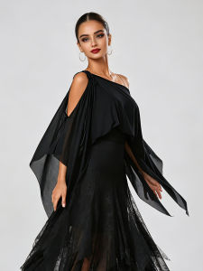 DANBAOLUO | Luxury Off-shoulder Black Bodysuit Dancing Practice Suit