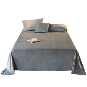 Thickened Milk Coral Fleece Bedding Single Piece Student Dormitory Blanket Three-piece Set Autumn Winter Flannel Bed Sheet Set