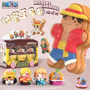 Voyager King Blind Box dessert carnival series Refrigerator sticker ONEPIECE figures Fashion play