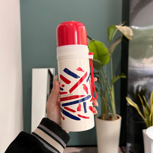 Portable Stainless Steel 304 Water Bottle Men Women High Aesthetic Value Insulated Cup with Lid Children Students Drink Straight Water Pot