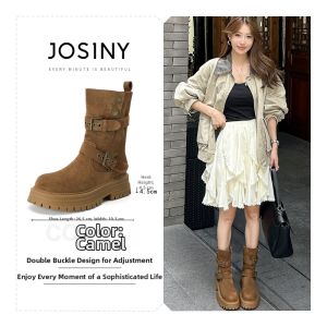 Josiny | Insulated Platform Boots Winter Short Retro Style