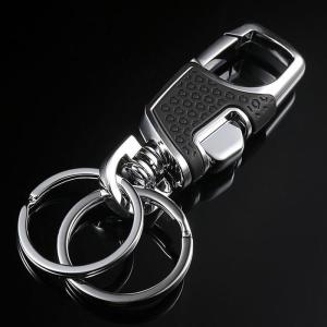Stainless Steel Keychain Button Type for Men High End Key Circle Car Waist Hanging Clip Creative Gift Festival Supplies