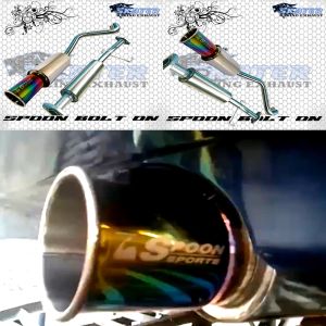 Knalpot Mobil Racing Bolt On Spoon Rainbow & Resonator Bass Gahar