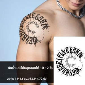 แหวนคล้องไหล่สไตล์โกธิคสติกเกอร์รอยสักชั่วคราวกันน้ำใช้ได้นาน1-2สัปดาห์รอยสักปลอมกึ่งถาวรที่สมจริง