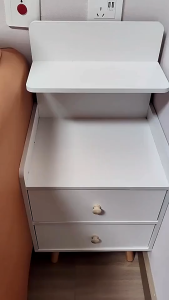 IronRoot Bedroom Bedside Table Household Bedside Storage Cabinet Modern Simple Style Wooden Storage Rack Wooden Bedside Table Wipe Clean Modern Simple Style Bedside Table Side Table Storage Cabinet