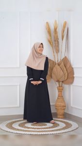 Dress Wanita Terbaru & Gamis Muslimah Modern Terlaris 2024 Ice Blue Hitam Putih Maroon Dongker COD