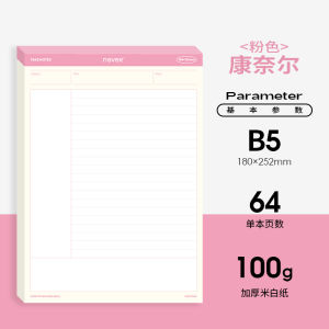 B5 Size Never Cornell Learning Notebook Sticky Notes Book Tearable Color Pages White Paper Book Rough Book