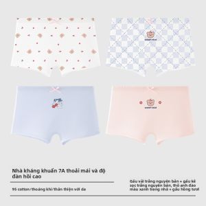 Quần lót bé gái MiiOW vải cotton kháng khuẩn thoáng khí.