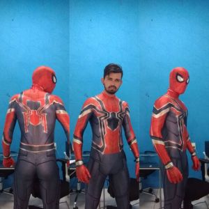 Men's Adult Children's Civil War Homemaking Steel Spider-Man One-Piece Bodysuit Cosplay Battle Suit