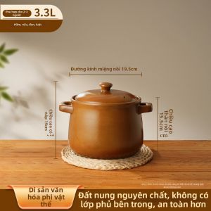 PINGDINGSHAQI | Nồi Gốm Chống Nóng Không Tráng Men