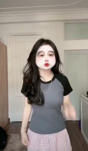 Áo Thun Nữ Baby Tee Trơn PHỐI MÀU Chất Thun Gân Co Dãn Ôm Body Cổ Tròn Tay Ngắn