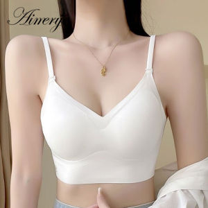 Aimerye Ice Silk Seamless Beautiful Back Tube Top One-piece Backless Vest Underwear Female Push Up Wire Free Multiway Bras