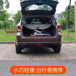 GER Aluminum Alloy Wheelchair Elderly Portable Folding Travel Trolley with Storage Basket Boarding