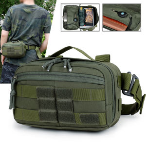 Tactical Climbing Waist Bag Cycling Fishing Sports Shoulder Bags Molle Hiking Camping Outdoor Travel Trekking Men Waist Pack