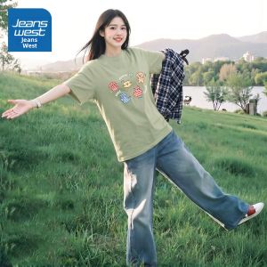 Jeanswest | Áo thun cotton trắng mùa hè ngoại cỡ