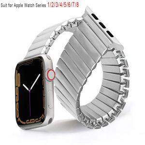 Elastic Watchband For IWatch 49mm 38 40 44 42mm Stainless Steel Band For Apple Watch Series 10 46mm 6 5 4 SE 9 8 7 41 45mm Strap