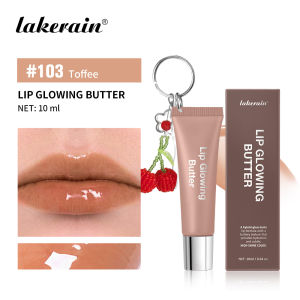 Lakerain Butter Lip Glowing With Keychain Long Lasting Deep Hydration Natural Color Smooth Lip Quickly Improve Lip Condition