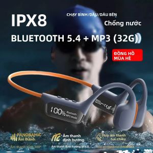 Tai Nghe Dẫn Xương Bluetooth 5.4 Chống Nước IPX8 Âm Thanh Nổi HIFI Máy Nghe Nhạc MP3 32G Tai Nghe Thể Thao Không Dây Dành Cho Bơi Lội & Tập Luyện