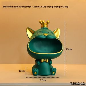 Tượng Mèo Miệng Rộng Bằng Nhựa Resin Trang Trí Bàn Làm Việc Mang Lại May Mắn Và Tài Lộc Vật Trang Trí Đựng Chìa Khóa Quà Tặng Tân Gia.