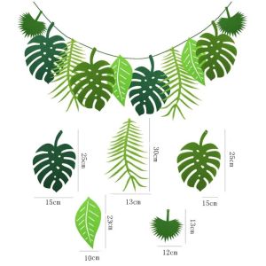 Turtle Leaf Banner Hawaiian Luau Party Summer Jungle Tropical Theme Party Decorations Garlands Wedding Birthday Party Home Decor