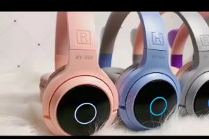 HEADPHONES HEADSET BLUETOOTH CAT + RGB LIGHT XY-203 SUARA SUPER MANTAP