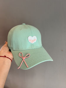 Mũ Lưỡi Trai Thêu Hình Trái Tim Cho Nữ Mũ Lưỡi Trai Thể Thao Mùa Hè Mềm Mại Có Nơ Bướm Che Nắng Chống Tia UV Đa Năng