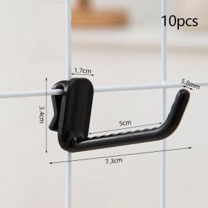 EELHOE | 10Pcs Supermarket Mesh Panel Hooks Color Multi-Purpose Display Racking Storage Hook Wall-mounted Key Hangers Home Organization