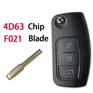 Chìa Khóa Xe Điều Khiển Từ Xa 433MHz Tương Thích Với Ford Fusion Focus Mondeo Fiesta Galaxy - Chip 4D63/4D60 F021 HU101