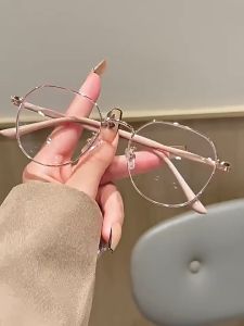 Kacamata Wanita Fashion Retro Terkini Oversize Korea Anti Blue Light Transparan Kualitas Impor