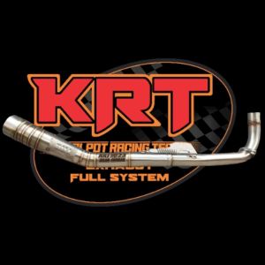 Leher Knalpot Racing Balap Original KRT Samping Pipa Bending 32 / 28mm Out 50mm 130cc 150cc 200cc Laser Nama Supra Smash Jupiter Supra Blade 110 Kharisma 125 Shogun Drag Model Sleep engin Terlaris
