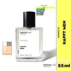 OriginLab Scent Collection - HAPPY MEN inspired Citrus Essence - Long-Lasting Men Fragrance - Travel Size Hypoallergenic Spray
