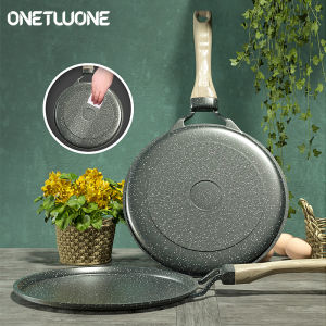 Onetwone 8 inch round Pancake Pan Non stick flat Fry Pans Steak skillet Egg Pans Breakfast making pan Gas and induction cooker grill pans