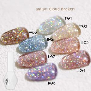 ยาทาเล็บเจลสะท้อนแสงสีแชมเปญโกลด์ 1 ชิ้น แบบวิ้งระยิบระยับ สีชมพูแดง อุปกรณ์ทำเล็บ เจลกึ่งถาวร