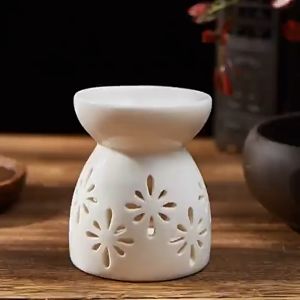 Ceramic Candle Holder Essential Oil Burner Diffuser Fragrance Tray Aromatherapy Furnace Candlestick Candleholders
