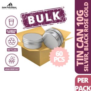 RMPH Bulk 60s Round Aluminum Tin Can for Jewelry or Balms 10ml 10g Screw Type 60s per pack Kitchen Organizer Coin Collector Coin Organizer Raw Material Philippines