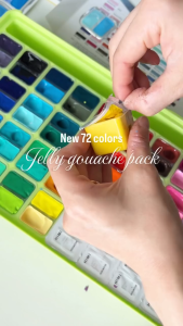 [PHIÊN BẢN MỚI] Combo Màu Gouache HIMI Twin Cup Go Pack - 72 Màu Himi Sinh Đôi Kèm Bộ Dụng Cụ Vẽ Túi Đựng Tiện Lợi