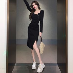 CHANGTONG | Elegant French Style Slimming Pencil Dress with Shawl Set