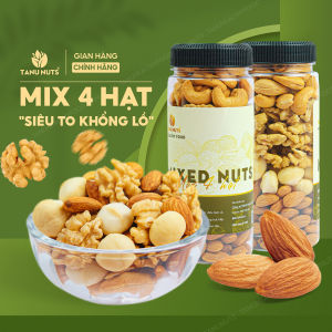 Hạt dinh dưỡng mix 4 loại hạt TANU NUTS hũ 350gr/500g granola siêu hạt mix các loại hạt ngũ cốc giảm cân ăn kiêng