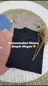 Baju Atasan Busui Rasya Batwing Shirt Crinkle Airflow & Blouse Remaja Kekinian Oversize Lengan Panjang