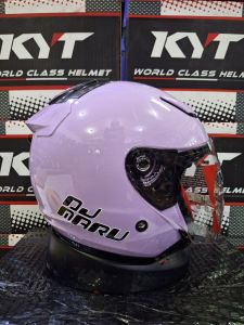 HELM KYT DJ MARU WARNA LAVENDEER DOT ORIGINAL TERMURAH